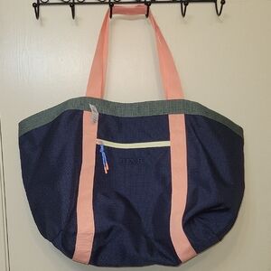PINK Victoria's Secret Navy and Peach Tote
